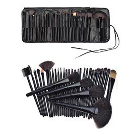 24 PCS Makeup Brushes Premium Makeup Brushes Set Complete Cosmetic Brush Collection for Foundation Blending Powder Blush Eyeshadow (Black 24 PCS)