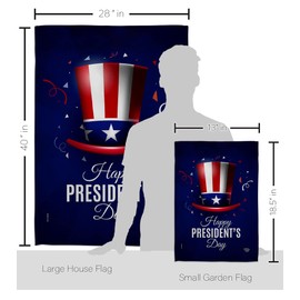Ornament Collection Happy President's Day Garden House Flag Kit Star and Stripes Patriotism Independence Memorial United State American Decoration Banner Small Yard Gift Double-Sided, Made in USA