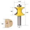 Bestgle Set of 5 Half Round Bullnose Router Bits Set