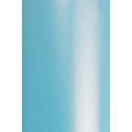 Netuno 20 x Craft Cardboard, Nacre Blue, DIN A4, 210 x 297 mm, 250 g, Aster Metallic Blue Pearlescent Paper, Coloured Paper Metallic Shiny Pearlescent Glossy Card for Crafts, Shimmer Paper