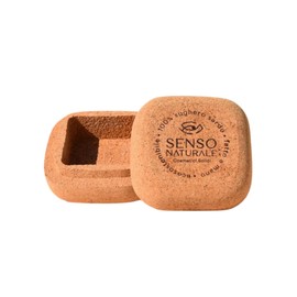 Senso Naturale Handmade Cork Soap Dish – Eco-Friendly & Lightweight Soap Holder - 100% Natural Cork – Breathable Design to Store Solid Beauty Products – Durable, Travel-Friendly – Crafted in Sardinia