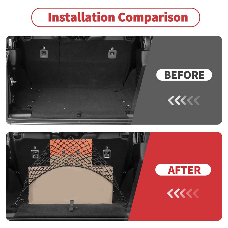 Linskip Cargo Net Compatible with Toyota 4Runner 2025 2026+, Trunk