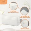 Pack of 4 Plastic Storage Boxes, 27 cm, White Small