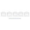 5pcs Wall Shelf Tube Holder Stainless Steel Bar Mount Bracket