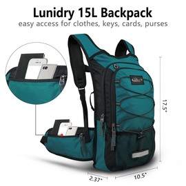 Lunidry Insulated Hydration Pack Backpack with 3L BPA Free Leak-Proof Water Bladder, Keep Liquids Cool for Up to 5 Hours, Daypack for Hiking, Running, Cycling, Hunting, Climbing