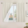 LAMIT 100% Blackout Short Linen Curtains for Cafe, 40 Inch