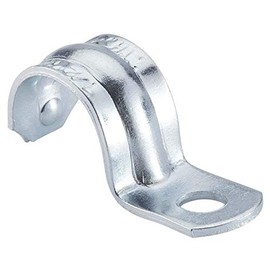 Halex, 1 in. Electrical Metallic Tube (EMT) 1-Hole Straps , 61510B, Silver, 50 per pack