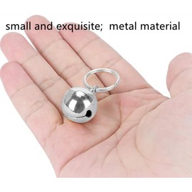 2 pcs Cat Bells & Dog Collar Bells with Keyrings, Training Pet Pendant,Pet Cat and Dog Bell Pet Pendant Accessories(Silver)