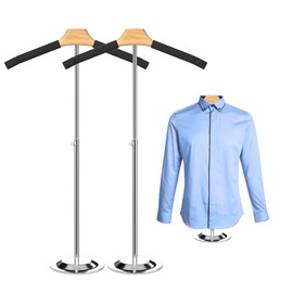 Shirt Display Stand 2 Pack T Shirt Display Stand for Vendors 18.1-31 Inch Height Adjustable Shirt Rack Shoulder Stand Clothing Display Stand Portable Hanger Rack for Steaming Dress Garment