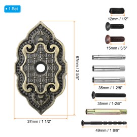 PATIKIL Door Hole Cover Plate, 2-5/8 Inch Zinc Alloy Deadbolt Cover Plate Door Reinforcement Plate for Door Hole Filling (Chrome Plated, 1 Set)