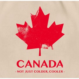Vintage Gym Bag with Writing “Canada, Not Just Colder, Cooler” - -
