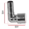 SPARES2GO 15mm x 15mm Push Fit Radiator Valve Chrome Reducing