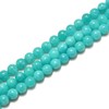 Teal Blue Dyed Jade Smooth Round Size 10mm 15.5'' Strand