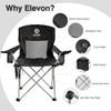 Elevon Folding Camping Chairs, Portable Outdoor Beach Chair for Adults