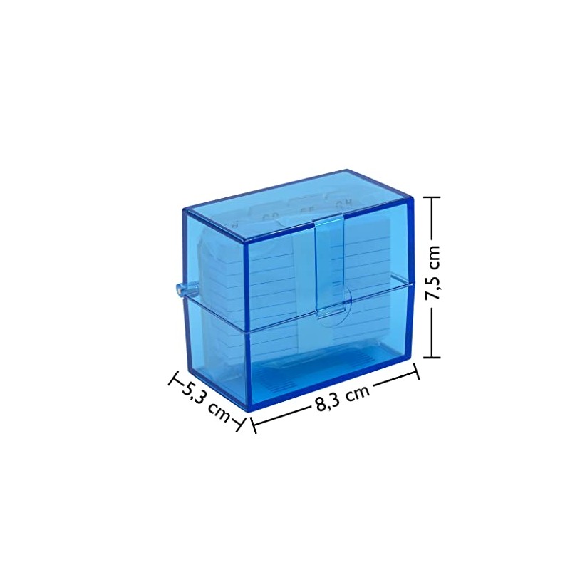 Wedo 2508303 Card Index Box, Standard A7 Landscape (Plastic with