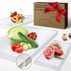 Acrylic Cutting Board with Counter Lip, 3PCS Cutting Board Set,