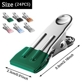 24 Pcs Stainless Steel Clothes Pegs Strong, Laundry Pegs, Clothes Line Pegs, Metal Clothes Storm Pegs, Heavy Duty Clothesline Pegs, Multipurpose Clothespins for Clothes Jeans Socks Towel Photos