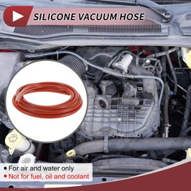 HEROFFIX 1 Pcs for Air and Water Silicone Vacuum Tubing Hose High Temperature Automotive Vacuum Line 6Ft 1/16" 2mm ID 3.5mm Thickness Red