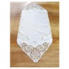 Festive Christmas Table Runner Sandy with Plauen Lace in White/Gold