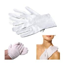 Prime Qualität (Everything You Need) Flexible and Breathable Cotton Gloves 2 Pairs - Assist in the Absorption of Hand Creams and Ointments - Great for Eczema - One Size Fits All