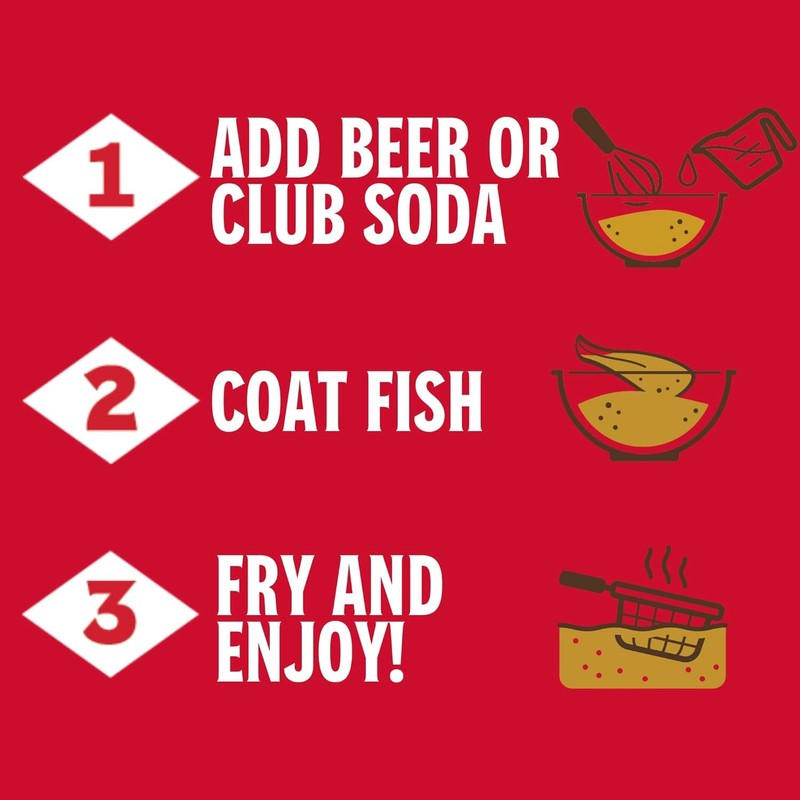 Louisiana Fish Fry Seasoned Beer Batter Mix 8.5 oz (Pack