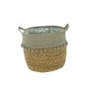 Ciieeo Hand Woven Grass Rattan Flower Basket Thin Weave Storage