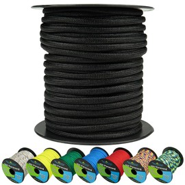 West Coast Paracord 550lb Paracord Spools – 7 Strand Type III Tactical Parachute Cord for Hiking, Camping, and Fishing – Black (100 ft)