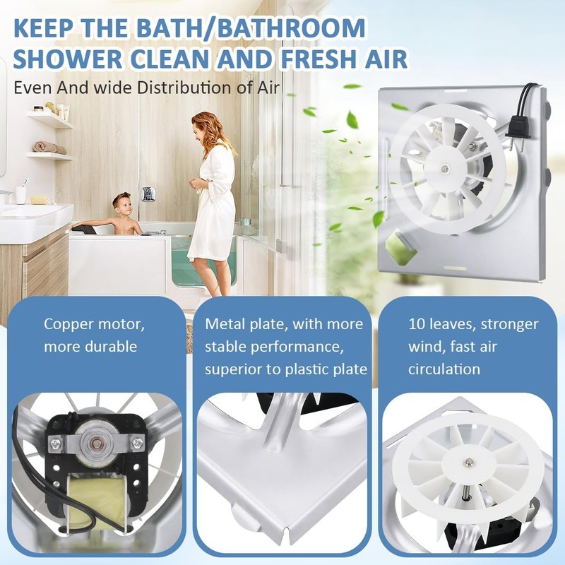 EAGLEGGO C350BN Replacement Motor/Wheel for Bathroom Fan Motor (696N A