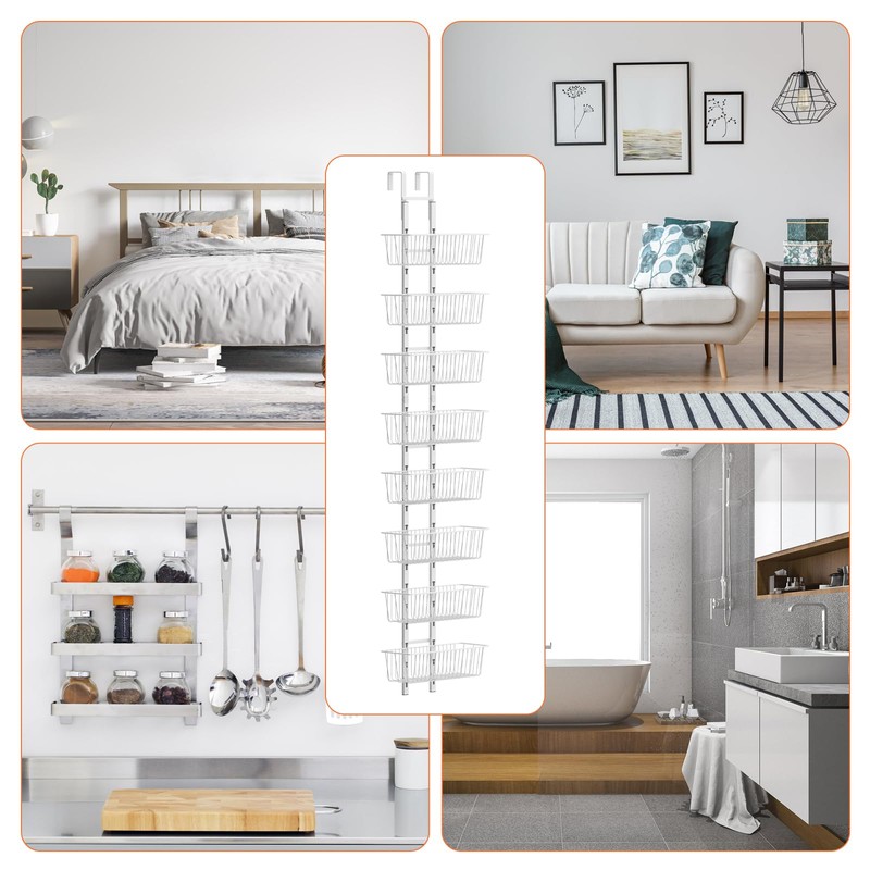 Hocookeper 8 Tier Over the Door Pantry Organizer, Over the