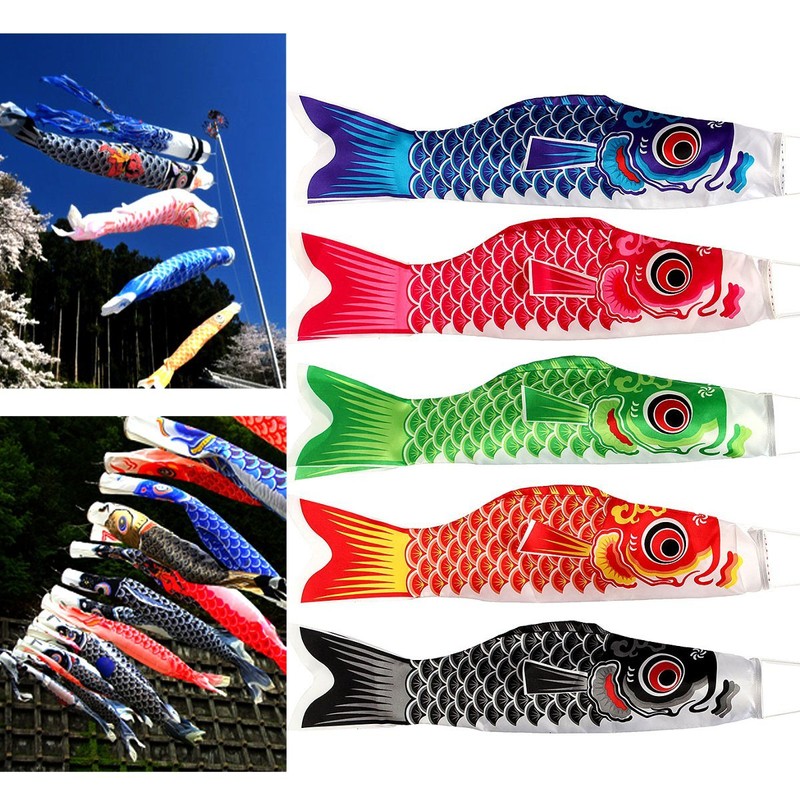 Bluelover 1 Set 5 Stück Japanische Flagge Carp Carp Banner
