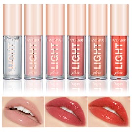 Shengxi 6 Sticks Lip Oil Set, Lip Gloss Set for Teenage Girls, Moisturising Lip Glow, Long-Lasting Waterproof Liquid Lipstick, Lip Oil for Girls and Women (Set A)