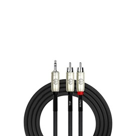 Kirlin 6 Feet 3.5mm Stereo Plug to Dual RCA Plug Y-Cable