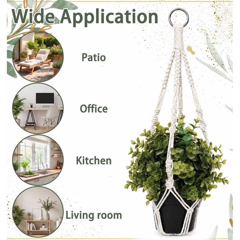 2 Pcs Small Macrame Plant Hangers, Small Plant Hanger