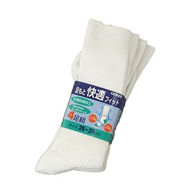 Gunze 04094-27-025 Men's Socks, White, white