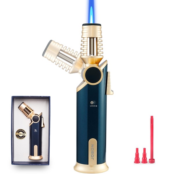 DOUBFIVSY Butane Torch Lighter, 60° Rotatable Refillable Kitchen Cooking Torch