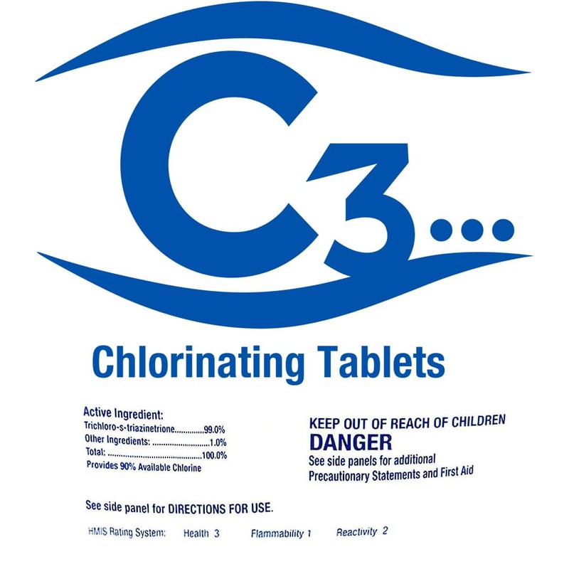 C3... 3" Stabilized Chlorine Tablets for Swimming Pools | Easy