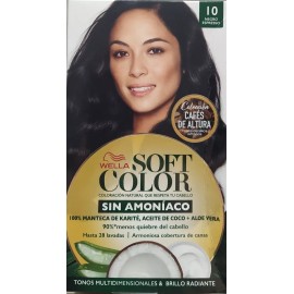 SC Tinte Soft Color Wella Sin Amoniaco Tono 10 Negro Expresso
