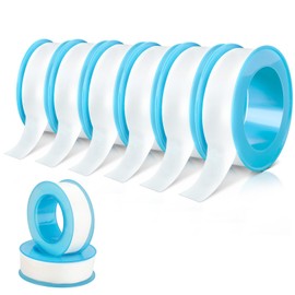AiQInu 6 Rolls Teflon Tape Thread Sealing Tape, 12 m x 14 mm PTFE Sealing Tape, PTFE Tape, Thread Sealing Tape for Pool, Kitchen, Industry, White