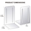 Acrimet Steel Metal Bookends for Shelves, Heavy Duty, for Large