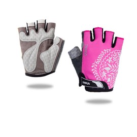 VEBE - Guantes de ciclismo para mujer, antideslizantes, a prueba de golpes, guantes cortos para montar al aire última intervensión, para bicicleta de montaña