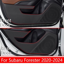 LUNQIN Car Door Anti Kick Pad for Subaru Forester 2020 2021 2022 2023 2024 Accessories Protector Mat Dirty Collision Stickers Inner Decorative