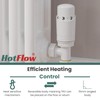 Hot Flow White Cascade Angled Modern TRV Thermostatic Radiator Valve