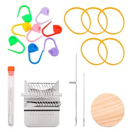 CENPEK Mini Darning Machine Small Knitting Machine Set for Beginners Quick Knitting Jeans Socks DIY Weaving Art