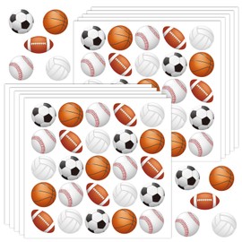 250 Pcs Sports Ball Stickers for Kids Soccer Stickers Football Stickers Baseball Stickers Basketball Stickers Volleyball Stickers for Kids Ball Themed Party Birthday Classroom Decorations Supplies
