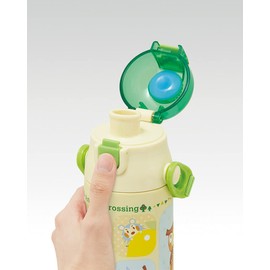 Skater SDC6N-A Children's Stainless Steel Water Bottle, Direct Drinking, 20.8 fl oz (580 ml), Animal Crossing, Girls,