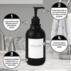 Ezebesta Pack of 3 Wall-Mounted Black 500ml Soap Lotion Pump