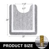 OLANLY Toilet Rugs U-Shaped 24x20, Extra Soft and Absorbent Microfiber