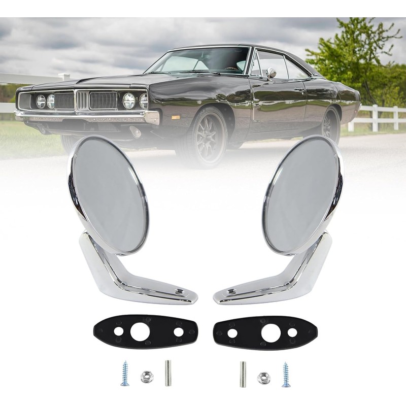 Prefer Warehouse Pair(2) Chrome Polished Outside Exterior Rearview Door Mirrors