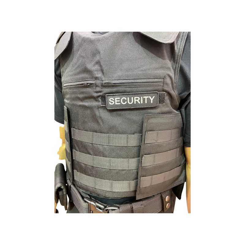 Small Security Patch, Reflective with Velcro, 4" x 1", Pack