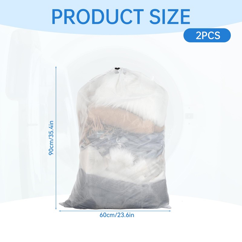 Large Laundry Bag for Washing Machine, Pack of 2 Laundry